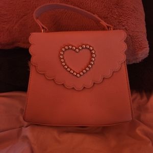 Baby pink leather bag